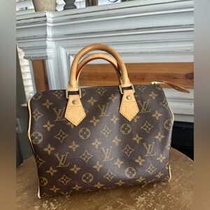Louis Vuitton Vintage Speedy 25 Monogram Satchel in Brown and Tan